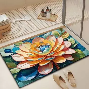 Товары для дома диатомовый коврик для пола ванная туалет туалет дверь водопоглощающий нескользящий нескользящий коврик для ног новый крыльцо 40x60cm белый