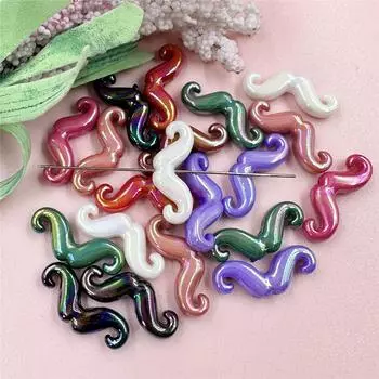 Товары для дома и вечеринки Аксессуары Бусины своими руками, ручная работа, цветные перфорированные бороды, 20 шт., подвесные 9,1 * 23,6 мм, ювелирные изделия, акриловые бусины, браслет, кольцо зелёный