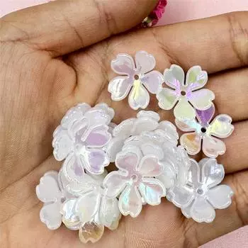 Товары для дома и вечеринки DIY фурнитура акриловые свободные бусины красочные цветы бисер ожерелье браслет 20 шт. ручной работы для изготовления ювелирных изделий about 18mm 20pcs розовый