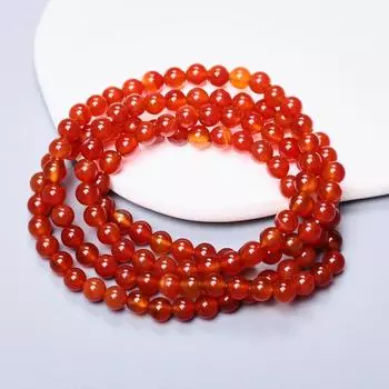 Товары для дома и вечеринки Красный сердолик Агат 4/6/8 мм 60/50/40 шт. круглые свободные бусины «сделай сам» браслеты бусины из натурального камня для изготовления ювелирных изделий 4mm красный