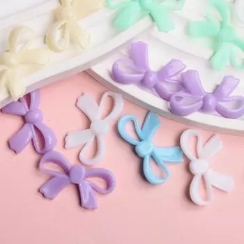 Товары для дома и вечеринки Материал 80 шт. Бусины ручной работы из акрила и крема Ювелирные изделия Аксессуары для самостоятельного изготовления сережек, ожерелий, макарон, цветной бант, вертикальное отверстие 80Pcs разноцветный