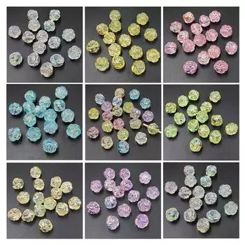 Товары для дома и вечеринки Прозрачные материалы для изготовления браслета, ожерелья, трехмерные самодельные цветочные бусины, аксессуары из бисера ручной работы, УФ-акрил разноцветный