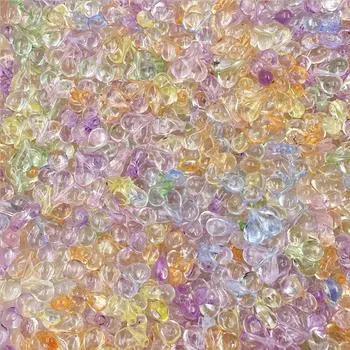 Товары для дома и вечеринки Телефонная цепочка Ручная работа DIY Фурнитура Свободные бусины для изготовления ювелирных изделий Акрил 20 шт. Прозрачное сердце из бисера Ожерелье Браслет оранжевый