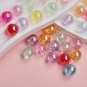 Товары для дома и вечеринок Акриловые бусины Аксессуары для украшений DIY Модный браслет Отдел изготовления украшений 6MM-10MM 22 цвета Разделительные бусины 300/200 шт. 300Pcs 6mm разноцветный