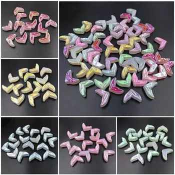 Товары для дома и вечеринок Акриловые сверкающие рыбьи хвосты, свободные бусины, браслет для изготовления материала, капли масла, 5 шт., креативные ювелирные изделия «сделай сам», аксессуары из бисера зелёный