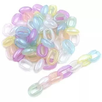 Товары для дома и вечеринок Бусины для изготовления браслетов и ожерелий 20 шт. DIY Ювелирные аксессуары Акриловая модная флуоресцентная цепочка Свободные бусины Свободные бусины белый