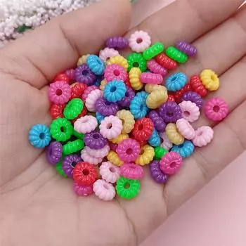 Товары для дома и вечеринок Дисперсионные бусины Звезда Тыква 200/300 шт. Бусины Самодельный браслет Ручная работа DIY Макарон Любовь Пятиугольные украшения Акриловое ожерелье 300pcs Pentagram