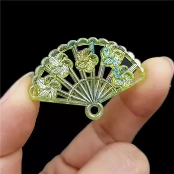 Товары для дома и вечеринок DIY Ювелирные изделия Аксессуары Материалы для ручной работы Листовые бусины AB Color 10/20 шт. Розовые позолоченные бусины Fashion Fan Loose Cabbage leaf/20pcs шампанского