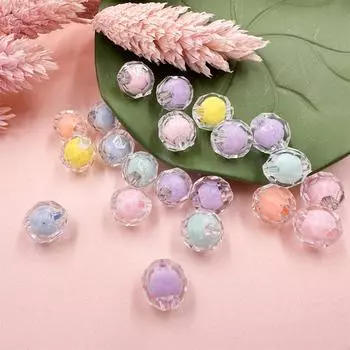 Товары для дома и вечеринок Для Брелок Круглый 20 ШТ. DIY Для Свободных Бусин Ожерелье 9*10 мм Мода Прозрачный Изготовление Ювелирных Изделий Ювелирные Аксессуары Акрил фиолетовый