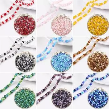 Товары для дома и вечеринок для изготовления ювелирных изделий Бусины Граненые ювелирные аксессуары Яркие DIY 100 шт./лот Популярные стеклянные кристаллы Горячие продажи Высокое качество Rondelle чёрный