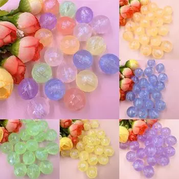 Товары для дома и вечеринок для изготовления браслетов и сережек Материалы из бисера Ювелирные аксессуары «сделай сам» Круглые флуоресцентные блестящие 15,7 мм ювелирные изделия из акрила белый