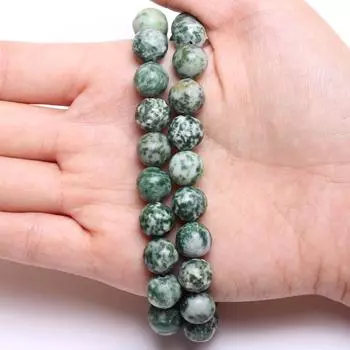 Товары для дома и вечеринок Круглые бусины своими руками 4/6/8/10 мм бусины бижутерия Аксессуары Натуральный камень Бусины россыпью Зеленый камень в горошек 4mm about 40Pcs