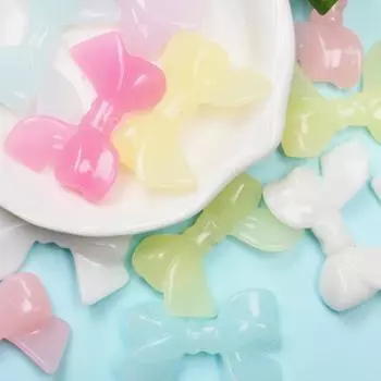 Товары для дома и вечеринок Модные бусины ручной работы DIY Макарон Материалы для бисероплетения Банты Акрил 33*24 мм 20 шт. 20pcs разноцветный