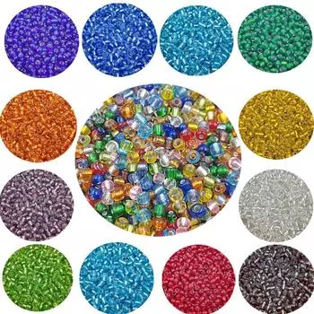 Товары для дома и вечеринок Новые серьги-колье «сделай сам» Браслет Высококачественные очаровательные стеклянные бусины Свободные разделительные бусины 4 мм 100 шт. Разноцветные для изготовления ювелирных изделий 100Pcs шампанского