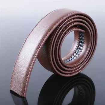 Товары для дома кожаный ремень пояс без пряжки мужской искусственный ремень с автоматической пряжкой простые универсальные повседневные женские ремни One Size чёрный
