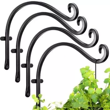 Товары для дома Подвесной кронштейн для растений Нержавеющий Полезный настенный горшок A чёрный