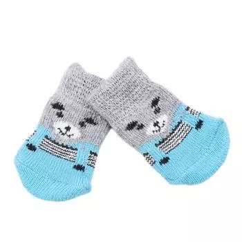 Товары для дома Товары для животных Милые и теплые кошки Собаки Носки для домашних животных Носки для кошек Носки для собак Собаки Кошки Товары для животных L синий/серый