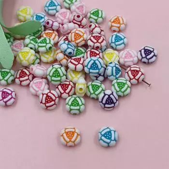 Товары для дома, вечеринки, бабочка, шар, ювелирные изделия, аксессуары, ручная работа, акриловые буквы, бусины, материал, 100 шт., ожерелье, браслет, цветок, сделай сам 6-petal flower