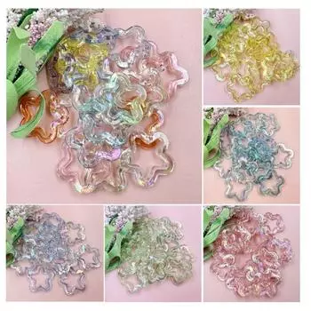 Товары для дома, вечеринки, бусины в форме пентаграммы, 20 шт., акриловые, 29,6 мм, модное ожерелье, выдолбленные лазером, бусины в форме звезд, ювелирные аксессуары, бисерный материал жёлтый