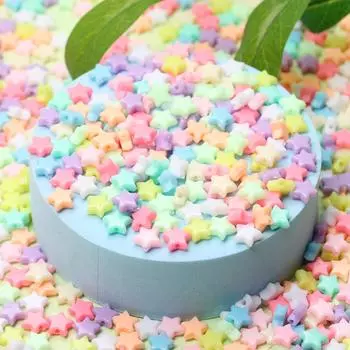 Товары для дома, вечеринки, кремовые бусины, пятиконечная звезда, мода, 800 шт., материалы для ручной работы, браслет, ожерелье, ювелирные изделия, аксессуары, сделай сам, макароны, цвет 800pcs разноцветный