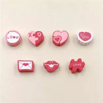 Товары для домашней вечеринки, 10 шт., серьги, браслет, изготовление ювелирных изделий, мягкая керамика, материал для бисера «сделай сам», красные смешанные бусины для ожерелья Style 5/ 10Pcs