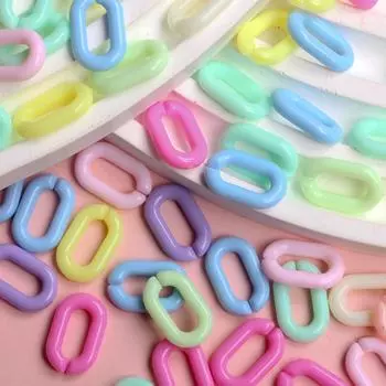 Товары для домашней вечеринки 300 шт. бусины в сборе, детали для ювелирных изделий, аксессуары, разноцветные цепочки «сделай сам», витой акрил, 14 мм * 9 мм 300Pcs разноцветный