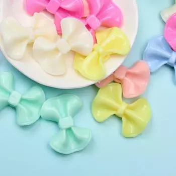 Товары для домашней вечеринки, акриловые бусины ручной работы, модные яркие цвета, 23,2*31 мм, бант, кремовый бант, бусины, перфорированный кулон, сделай сам 20pcs разноцветный