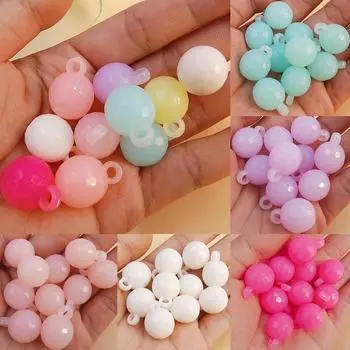 Товары для домашней вечеринки, браслет-макарон ручной работы, детские подарки, ожерелье ярких цветов, бусины в форме фонарика, дети, сделай сам, 10 шт. розовый