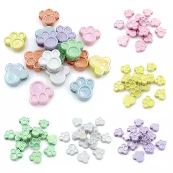 Товары для домашней вечеринки, браслет, сделай сам, кошачья лапа, свободные бусины, ювелирные аксессуары, 5 шт., материалы ручной работы, ожерелье с УФ-покрытием, ослепление розовый