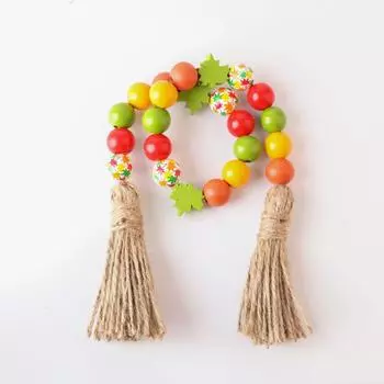 Товары для домашней вечеринки День Благодарения Изготовление ювелирных изделий Деревянные бусины Домашнее украшение Кленовые листья Деревянные аксессуары «сделай сам» Бусины Свободные бусины