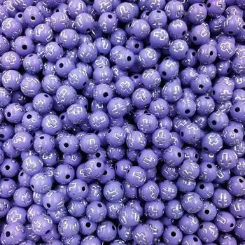 Товары для домашней вечеринки DIY ремесла ожерелье браслет акриловые бусины-разделители блестящие для изготовления ювелирных изделий крест 100 шт. 8 мм оптовая продажа