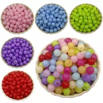 Товары для домашней вечеринки для изготовления ювелирных изделий 20 шт. 10 мм принадлежности для ювелирных изделий ожерелье браслет ручной работы акриловая прокладка свободные бусины DIY оптовая продажа