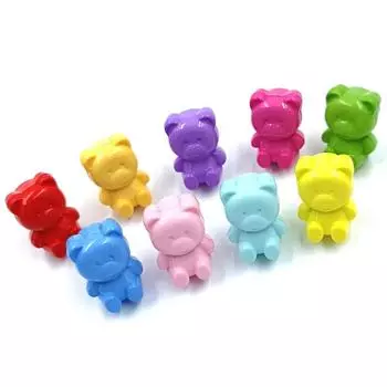Товары для домашней вечеринки, милые, горячие продажи, акриловый медведь, детские ювелирные аксессуары, корейский стиль, материал для изготовления ювелирных изделий, бусины ручной работы «сделай сам» разноцветный