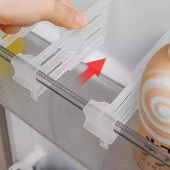 Товары для домашней вечеринки Многофункциональная домашняя перегородка для гостиной Стеллаж для хранения лекарств Косметика Разделительная полка-перегородка Аксессуары для хранения в холодильнике 1Pc прозрачный