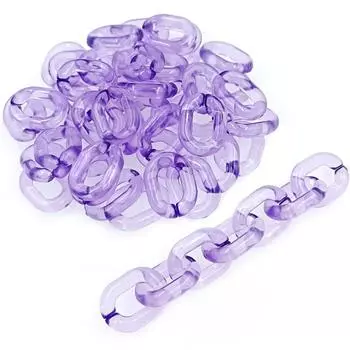 Товары для домашней вечеринки, разноцветная цепочка 15*19 мм, 20 шт. для изготовления браслета и ожерелья, прозрачные акриловые свободные бусины, креативная мода темно-синий