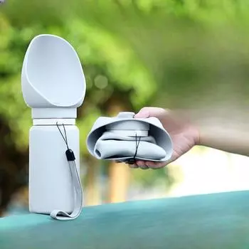 Товары для домашних животных Собаки выходят на улицу с чашками для воды, портативными устройствами для путешествий на свежем воздухе, складным чайником, диспенсером для воды для выгула собак. 350ML