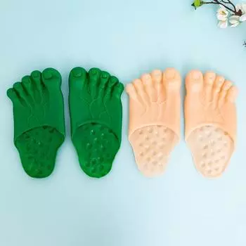 Товары для Хэллоуина Зеленые эмалевые тапочки Имитация босоногих туфель Тапочки для трюков и трюков Обувь для бигфутов Бесплатная быстрая доставка 40 зелёный