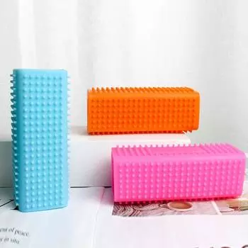 Товары для кошек Инструмент для ухода за кошками Щетка для вычесывания шерсти домашних животных Расческа для ухода за кошками Щетка для удаления шерсти домашних животных синий