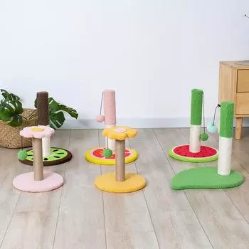 Товары для кошек Лазалки для кошек Кошачье гнездо Милая доска для царапания кошек Льняная подушка Диван против зуда Игрушка для кошек 28*25*17.5cm