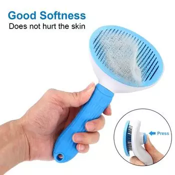 Товары для кошек Триммер Расческа для шерсти Щетка Пуходерка Инструмент Расческа для удаления шерсти домашних животных Уход за шерстью Щетка для стрижки кошек Расческа для собак серый