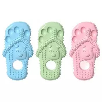 Товары для моляров для собак Игрушка для жевания для собак Тапочки Форма для чистки зубов Массажная точечная зубная паста Зубная щетка для моляров для домашних животных Игрушка для домашних животных зелёный