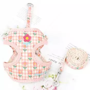 Товары для питомцев Кошка Собака Тяговый поводок Принцесса Маленькая собака Жилет Нагрудный ремень S