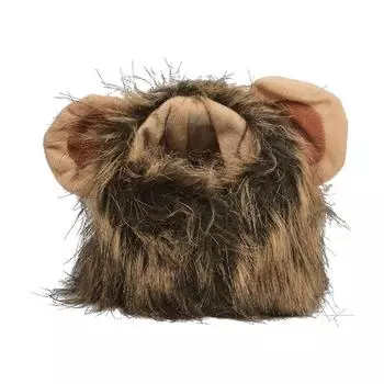 Товары для питомцев Забавная вечеринка Интерактивная одежда для питомцев Костюм для косплея Собака Кошка Шапка Львиная грива Парик Шапка L