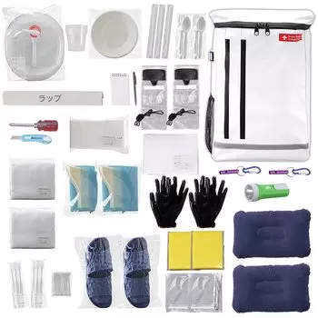 Товары для предотвращения стихийных бедствий IRIS OHYAMA, рюкзак для предотвращения стихийных бедствий, набор для предотвращения стихийных бедствий на 2 человека, 35 предметов, простой фонарик для туалета, резервуар для воды