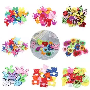 Товары для рукоделия Дети Швейные головоломки Материалы DIY Наклейка Нетканая нашивка Лепесток с рисунком животного 10