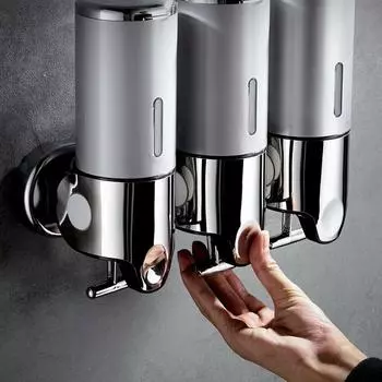 Товары для ванной комнаты, модное жидкое дезинфицирующее средство, настенный дозатор мыла из нержавеющей стали