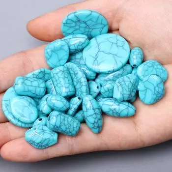 Товары для вечеринки Аксессуары для самостоятельного изготовления Бусины-разделители зеленого цвета для изготовления ювелирных изделий Ожерелье 7 стилей 50-10 шт. Плоские круглые свободные семена 11-25 мм Геометрический принт 17mm about 20Pcs