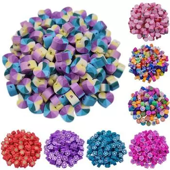 Товары для вечеринки Аксессуары Ювелирные изделия Яркие цвета Ожерелье Браслет DIY Craft Мульти-стиль Улыбка любовь Цветок Мягкая керамика Свободные бусины