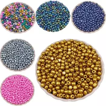 Товары для вечеринки DIY Браслет Бусины Стежка Орнамент 100 Шт. 4 мм Фарфоровые Популярные Твердые Стеклянные Бусины Новые для Изготовления Ювелирных Изделий DIY Аксессуары разноцветный