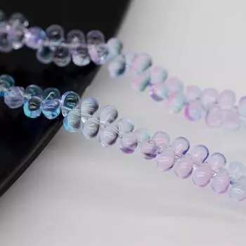 Товары для вечеринки DIY для изготовления ювелирных изделий 50 шт. 5x6 мм ожерелье браслет градиент цвета стеклянные бусины ручной работы материал капля воды кулон 4